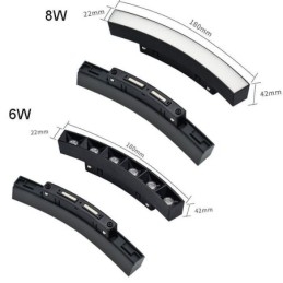 Okrągły magnetyczny reflektor szynowy wpuszczany dekoracyjny 80 cm