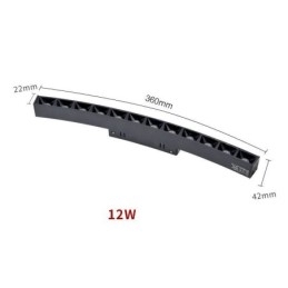 Okrągły magnetyczny reflektor szynowy wpuszczany dekoracyjny 80 cm