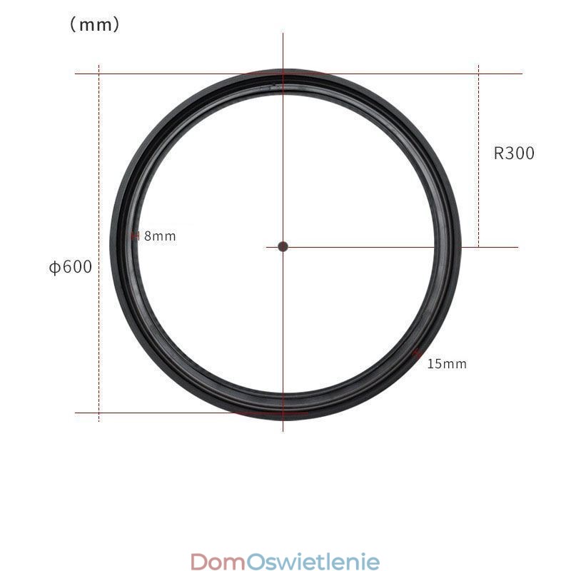 Okrągły reflektor szynowy magnetyczny wpuszczany dekoracyjny 60 cm