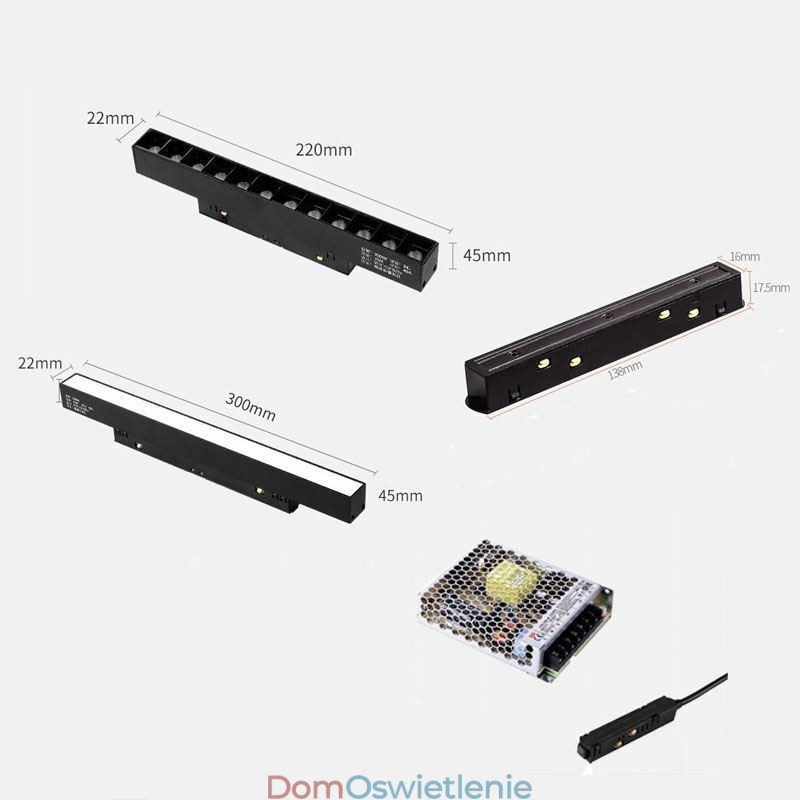 Magnetyczna szyna oświetleniowa wpuszczana dekoracyjna lampa punktowa 3M 36V