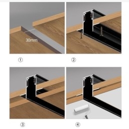 Magnetyczna szyna oświetleniowa wpuszczana dekoracyjna lampa punktowa 6M*2