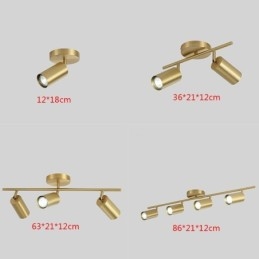 Nordic Brass Flush Mount Lampa sufitowa