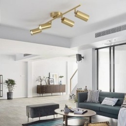 Nordic Brass Flush Mount Lampa sufitowa