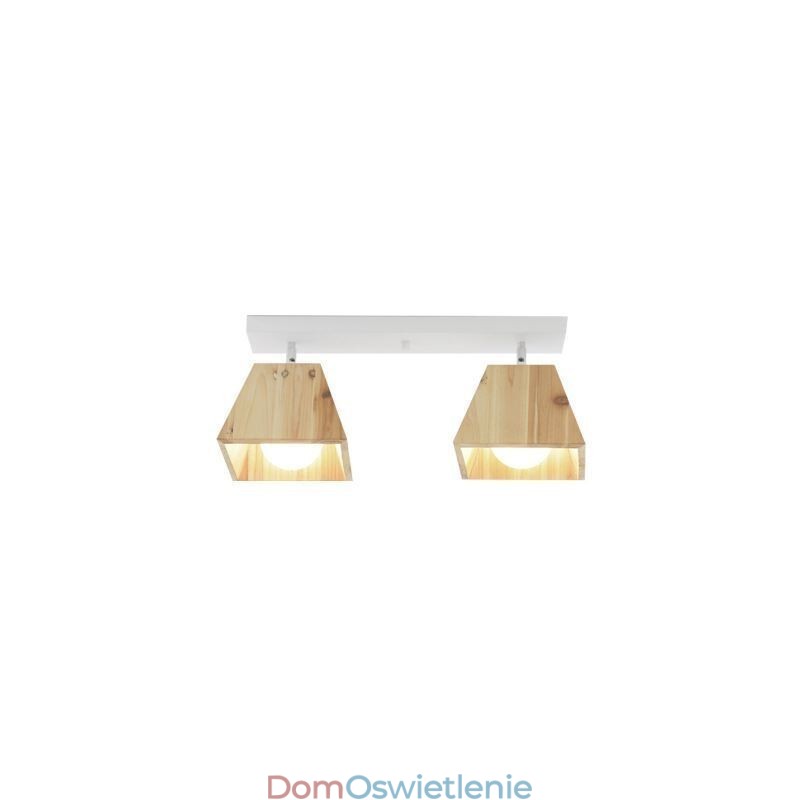 Nordic Drewniany reflektor sufitowy z czterema pryzmatami obrotowymi