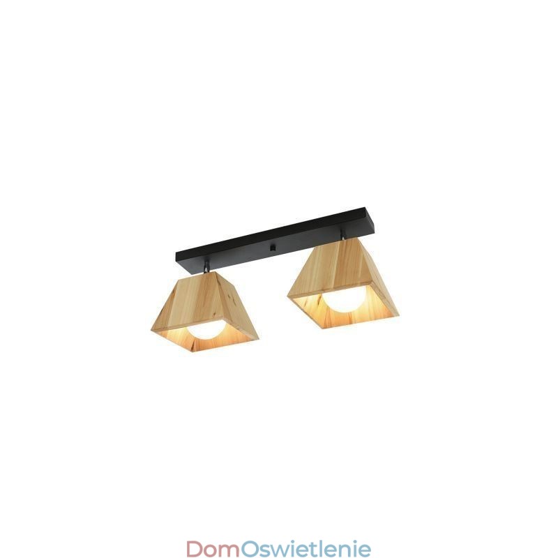 Nordic Drewniany reflektor sufitowy z czterema pryzmatami obrotowymi