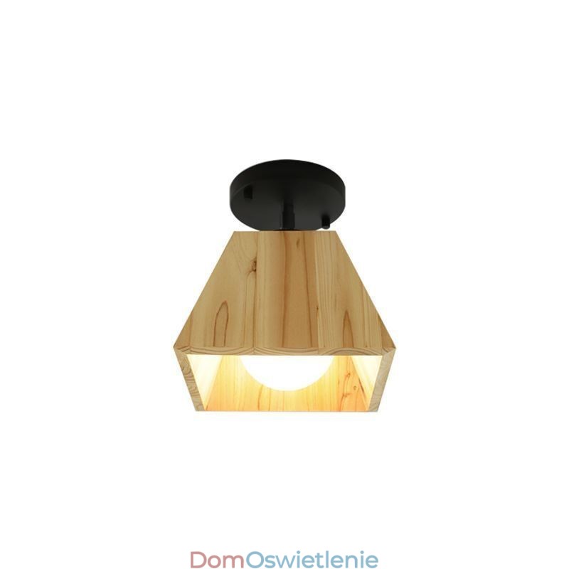 Nordic Drewniany reflektor sufitowy z czterema pryzmatami obrotowymi