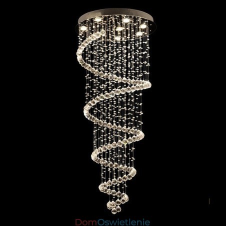 Spiral Modern K9 Kryształowa lampa sufitowa wisząca do wnętrz Żyrandol Oświetlenie schodów Wysoki sufit Spiral Modern K9 Kryształowa lampa sufitowa wisząca do wnętrz Żyrandol Oświetlenie schodów Wysoki sufit