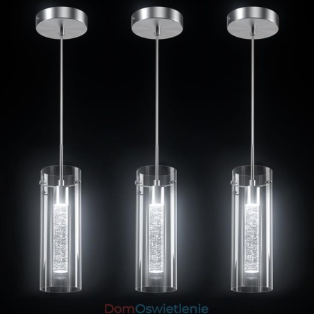 3-punktowa artystyczna lampa wisząca z kloszami szklanymi, podstawa żarówki G4 3-punktowa artystyczna lampa wisząca z kloszami szklanymi, podstawa żarówki G4