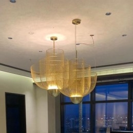 Nordic Grid Designer Kreatywna i wyjątkowa lampa wisząca o kształcie sztuki dekoracyjnej