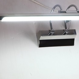 Lampy lustrzane ze stali nierdzewnej, akrylowe lampy ścienne do łazienki, lampy do makijażu, zimna biel, ciepła biel (rozmiar: 57X13.5X15)