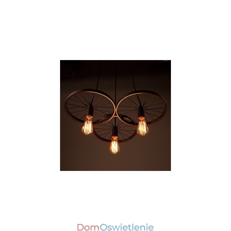 Lampy wiszące Loft Retro Amerykański wiejski kuty żelazny żyrandol w stylu industrialnym koła