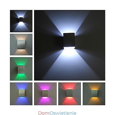 Nowoczesna lampa ścienna w różnych kolorach Nowoczesna lampa ścienna w różnych kolorach