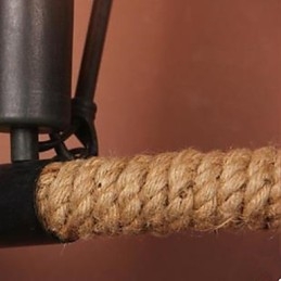 Zakontraktowana lampa balkonowa schodowa półokrągła lampa ścienna z liny konopnej