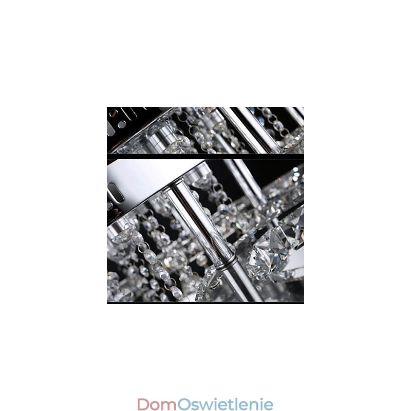 Nowoczesny współczesny kryształowy chromowany metalowy uchwyt ścienny