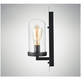 Rustykalne oprawy w stylu żelaza, szklany kinkiet, retro lampa ścienna z USA