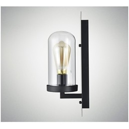 Rustykalne oprawy w stylu żelaza, szklany kinkiet, retro lampa ścienna z USA