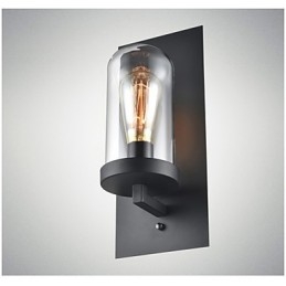 Rustykalne oprawy w stylu żelaza, szklany kinkiet, retro lampa ścienna z USA