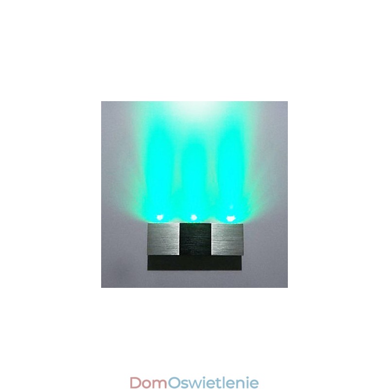 Nowoczesna lampa ścienna z rozpraszającym światłem, prostokątna, aluminiowa obudowa