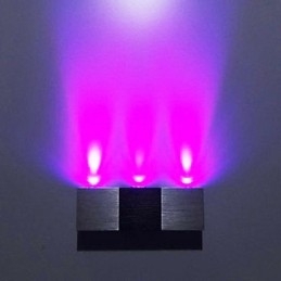 Nowoczesna lampa ścienna z rozpraszającym światłem, prostokątna, aluminiowa obudowa