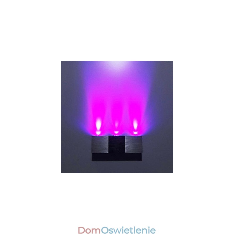 Nowoczesna lampa ścienna z rozpraszającym światłem, prostokątna, aluminiowa obudowa