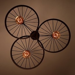 Lampy wiszące Loft Retro Amerykański wiejski kuty żelazny żyrandol w stylu industrialnym koła