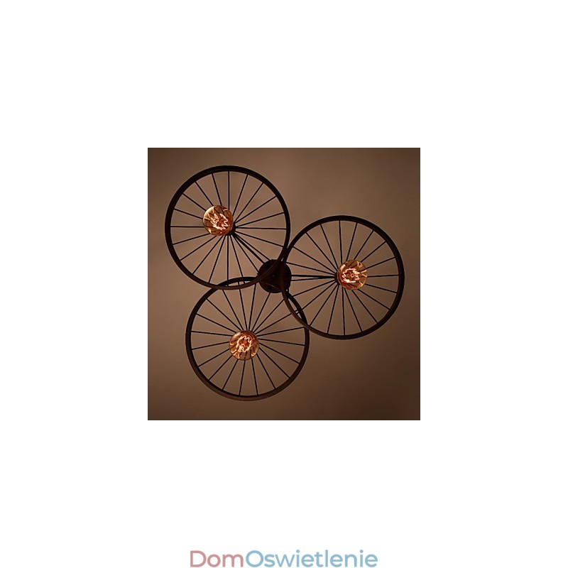 Lampy wiszące Loft Retro Amerykański wiejski kuty żelazny żyrandol w stylu industrialnym koła