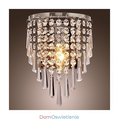 Półokrągła lampa ścienna z kryształu Półokrągła lampa ścienna z kryształu