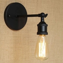 Amerykańska restauracja Bar Cafe Nocny korytarz Minimalistyczny czarny kuty żelazny kinkiet
