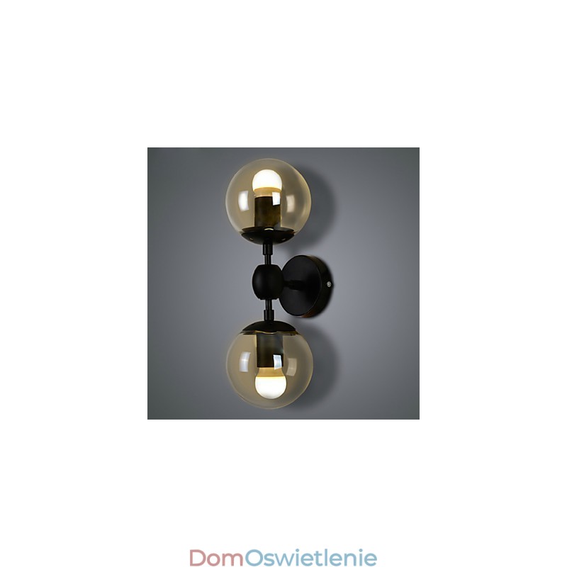 Kinkiety szklane kule rustykalne domek metalowy