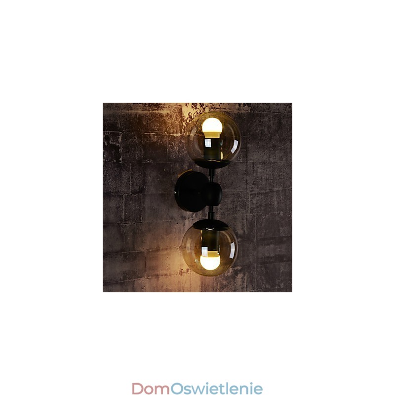 Kinkiety szklane kule rustykalne domek metalowy