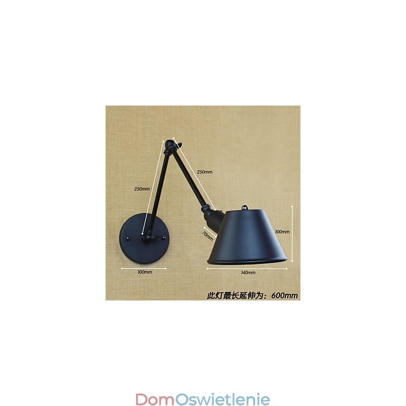 Industrial Air Kreatywna osobowość Długie ramię Bar Kawiarnia Prosto udekorowany dekoracyjny kinkiet ścienny