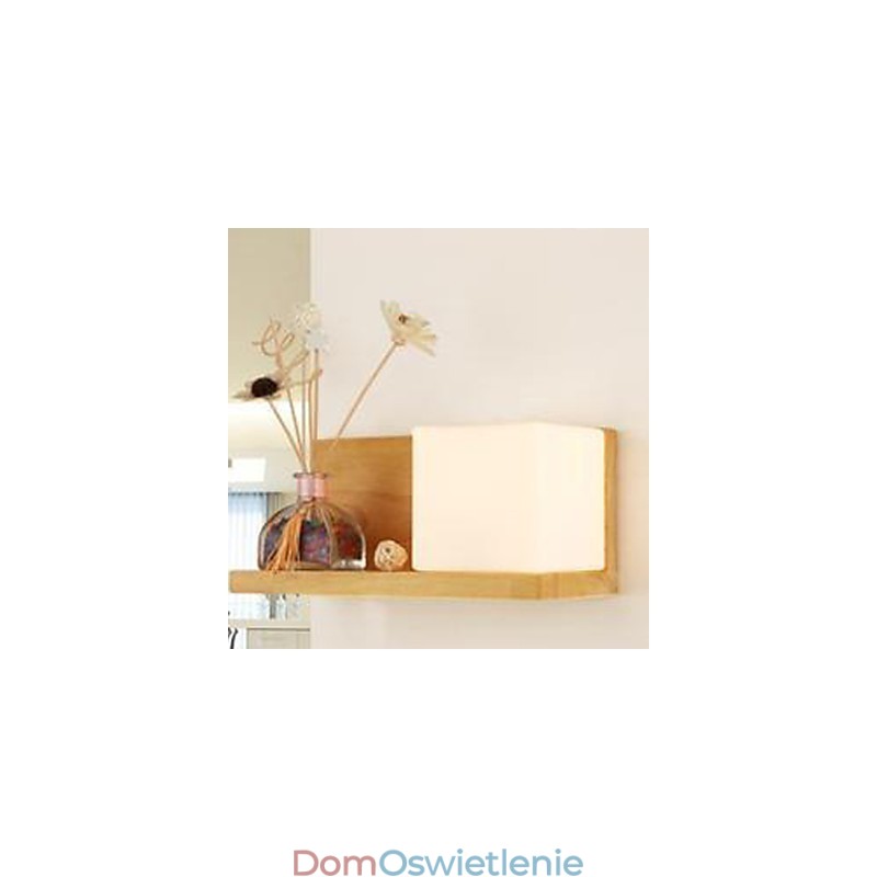 Kreatywna, współczesna i kontraktowa lampa ścienna z litego drewna i szkła