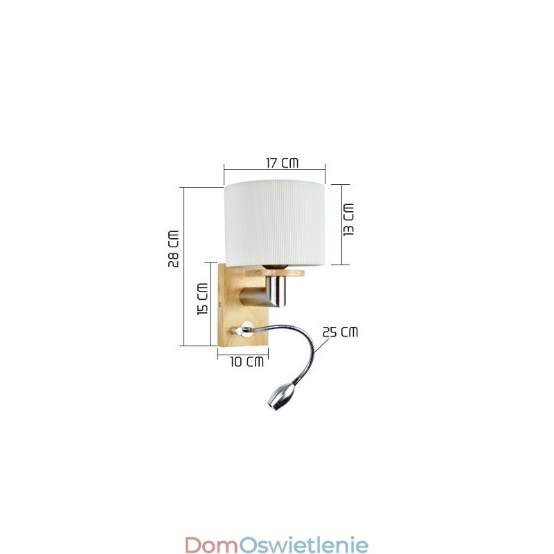 Kinkiet One Light z lampką do czytania