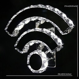 Kinkiety ścienne WIFI Crystal Crystal Modern Contemporary Bed Living Hotel Metal
