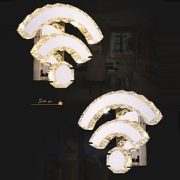 Kinkiety ścienne WIFI Crystal Crystal Modern Contemporary Bed Living Hotel Metal