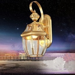 Lampa ogrodowa Pełna miedziana lampa zewnętrzna Lampa wodoodporna A