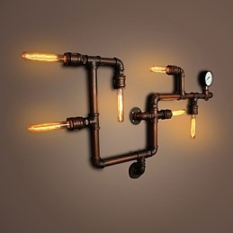 Kinkiet Kinkiety 6 świateł Brąz Finsh Styl industrialny Rustykalny domek Metal