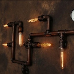 Kinkiet Kinkiety 6 świateł Brąz Finsh Styl industrialny Rustykalny domek Metal