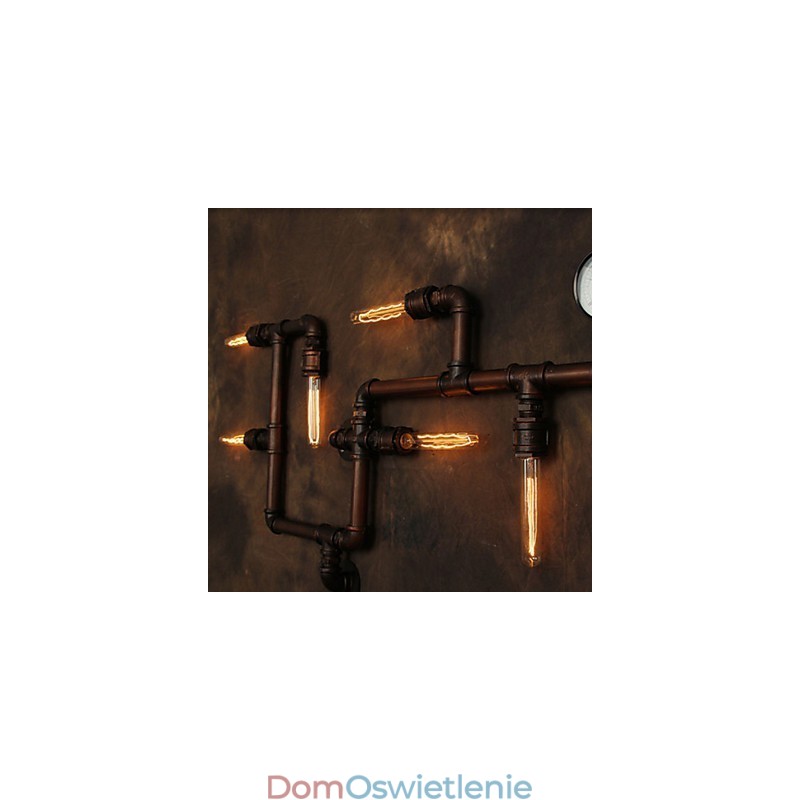 Kinkiet Kinkiety 6 świateł Brąz Finsh Styl industrialny Rustykalny domek Metal