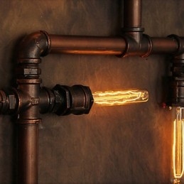 Kinkiet Kinkiety 6 świateł Brąz Finsh Styl industrialny Rustykalny domek Metal