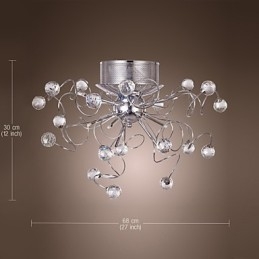 Żyrandol Kryształowy Nowoczesny Design Living 9 Świateł