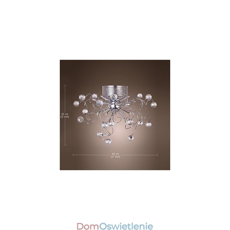 Żyrandol Kryształowy Nowoczesny Design Living 9 Świateł