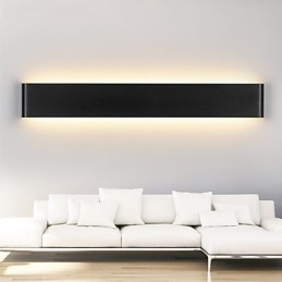 Nowoczesne kinkiety ścienne światło wewnętrzne czarno-białe 72cm