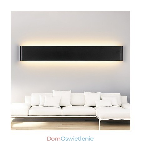 Nowoczesne kinkiety ścienne światło wewnętrzne czarno-białe 72cm Nowoczesne kinkiety ścienne światło wewnętrzne czarno-białe 72cm