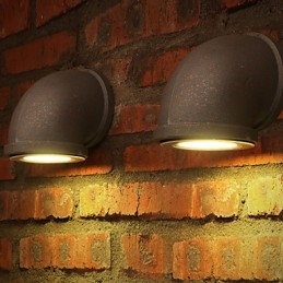 Loft Kreatywna osobowość Retro Wiejska lampa ścienna z rurą wodną