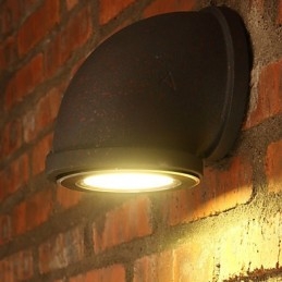 Loft Kreatywna osobowość Retro Wiejska lampa ścienna z rurą wodną