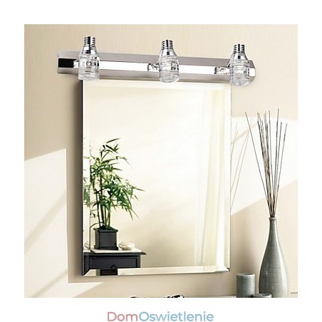 Nowoczesna lampa ścienna z kloszem szklanym i lustrzanym przodem Nowoczesna lampa ścienna z kloszem szklanym i lustrzanym przodem