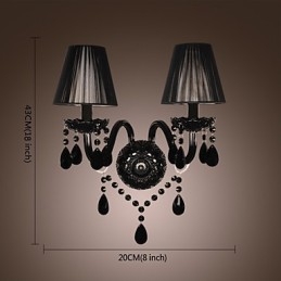 Kryształowe lampy ścienne ze świecami nowoczesne współczesne szkło