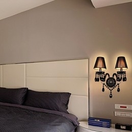 Kryształowe lampy ścienne ze świecami nowoczesne współczesne szkło