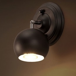 Loft Kreatywna lampa ścienna z kutego żelaza Przywracanie starożytnych sposobów oświetlenia